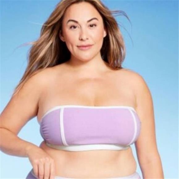 NWT Target Kona Sol Purple Bandeau Bikini Top - Picture 1 of 9